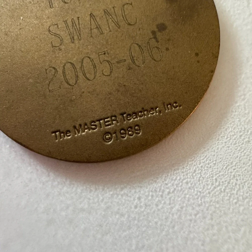 Compass Keychain Key Ring with Engraved Back from the MASTER Teacher 2005-06‎